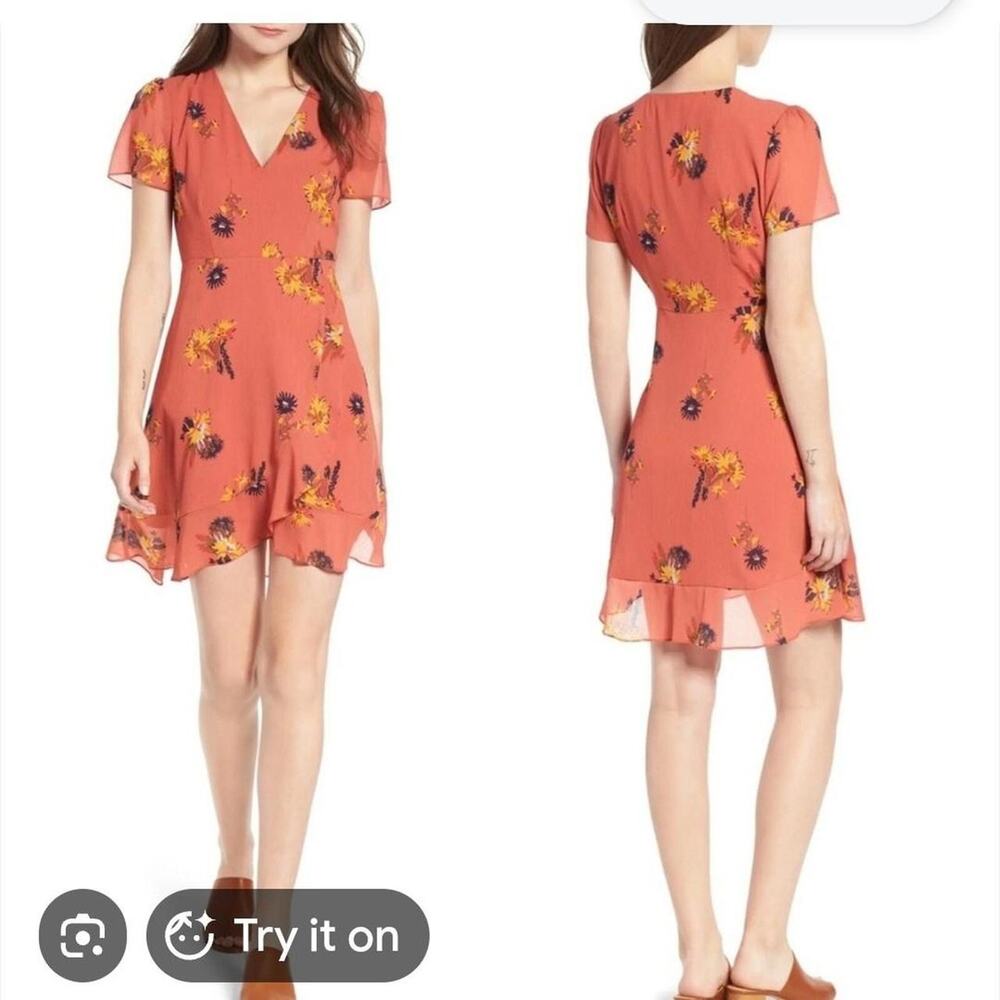 Madewell womens short sleeve cozy cactus flower dress sz 0